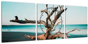 Tablou - Debarcare pe plaja (cu ceas) (90x30 cm)