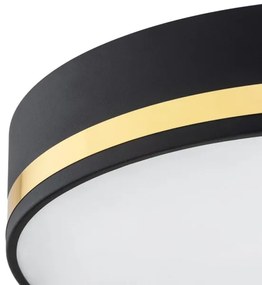 Plafonieră AMORE 3xE27/15W/230V diametru 45 cm neagră/aurie Argon 6141