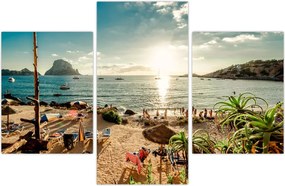 Tablou - Plajă cu oameni (90x60 cm)