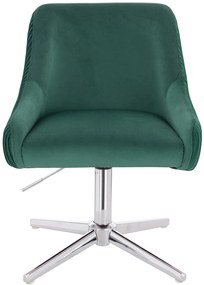 HR920CROSS Scaun Verde din Catifea cu Bază Cromata