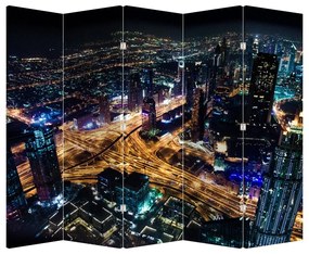 Paravan - Oraș nocturn (210x170 cm)