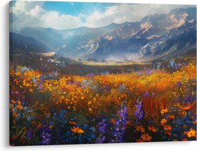 Tablou - Peisaj montan pictat II. (70x50 cm)