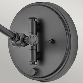 Hinkley HK-ARTI-1W-BK-NR - Aplică de perete cu spot ARTI 1xE27/60W/230V negru/maro