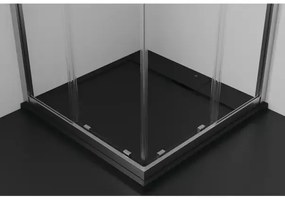 Cadita de dus patrata Ideal Standard i.life Ultra Flat S negru intens 90x90 cm