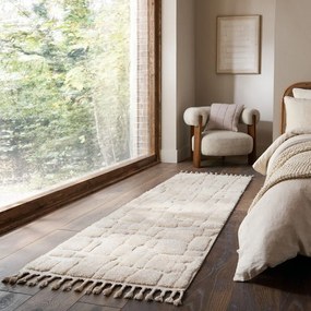 Covor tip traversă crem 80x300 cm Esra Cobbled – Flair Rugs