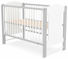 New Baby Crib Elsa, alb-gri