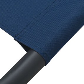 Pat sezlong de exterior, albastru, material textil Albastru