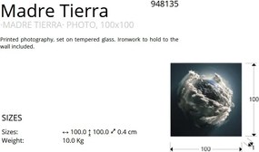 Tablou decorativ, imagine imprimata pe sticla calita Madre Tierra 100x100cm SV-948135