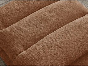 Taburet portocaliu cu tapițerie din chenille Neil – Bobochic Paris