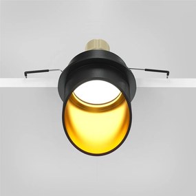 Spot incastrabil design modern Lipari negru, auriu
