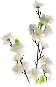 Floare artificială Sakura, 3 muguri, în. 66 cm,  albă