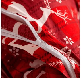 Lenjerie de pat din microfibra VELVET CHRISTMAS rosie Dimensiune lenjerie de pat: 70 x 90 cm | 140 x 200 cm