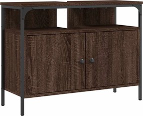 vidaXL Dulap chiuvetă de baie, stejar maro, 80x30x60 cm lemn prelucrat
