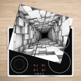 Tocator din sticla tunel cub