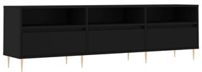 Comodă tv, negru, 150x30x44,5 cm, lemn prelucrat