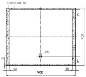 Oglinda dreptunghiulara 90 cm cu iluminare LED si dezaburire Fluminia, Rodin 900x750x35 mm