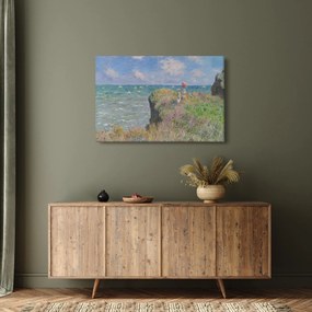 Tablou - Claude Monet, Cliff Walk at Pourville, reproducere (90x60 cm)