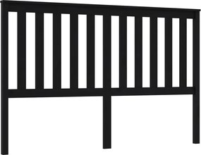 vidaXL Tăblie de pat, negru, 166x6x101 cm, lemn masiv de pin