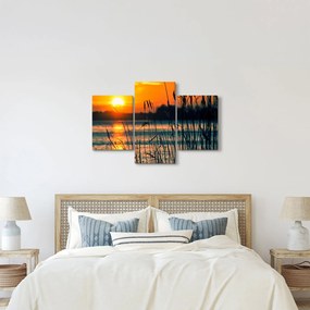 Tablou - Apus de soare la lac (90x60 cm)