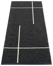 Covor tip traversă pentru interior și exterior negru 70x180 cm Fred Black – Pappelina
