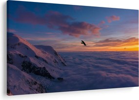 Tablou în apus de soare, Mont Blanc (90x60 cm)