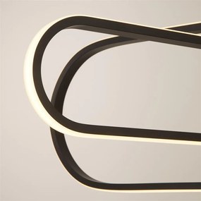 Lustra suspendata LED design modern Clip negru