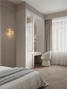 Aplica de perete LED auriu, cristale sticla CELYSIA