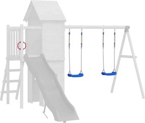 vidaXL Leagăne cu frânghii, 2 buc., albastru, 37x15 cm, polietilenă