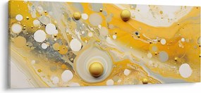 Tablou - fundal abstract cu decor de aur (120x50 cm)