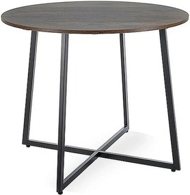 Masa LUNA, maro/negru, PAL laminat/metal, 90x90x76 cm