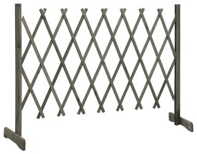 Gard cu zabrele de gradina, gri, 150x80 cm, lemn masiv de brad 1, Gri, 150 x 80 cm