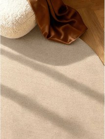 Covor bej țesut manual rotund din lână ø 200 cm Puristic Knots – Elle Decoration