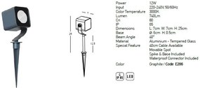 Proiector LED cu tarus iluminat exterior decorativ IP65 Joris I