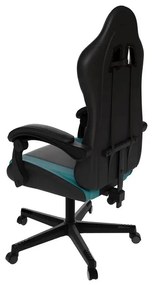 Juskys Scaun de birou HyperSeat - negru/turcoaz