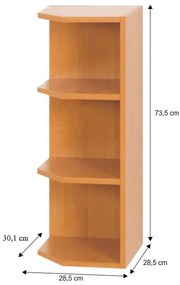 Dulap bucatarie de sus, arin, de stanga, LORA MDF NEW KLASIK W30N