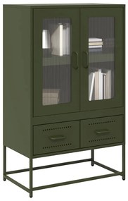 vidaXL Dulap înalt, verde măsliniu, 68x39x111,5 cm, oțel
