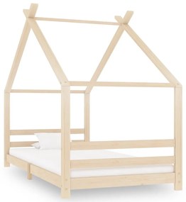 289609 vidaXL Cadru de pat pentru copii, 90 x 200 cm, lemn masiv de pin