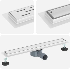 vidaXL Scurgere de duș 2 în 1 cu sifon 360° Argintiu 60 cm