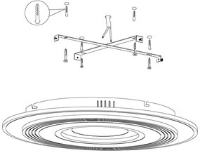 Plafonieră LED REDUCTA 3xLED/16W/230V Eglo 99399