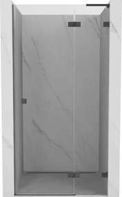 Mexen Lunar L uși de duș batante dreapta 105 cm, transparent, gri metalic periat - 834L-105-000-66-00-P