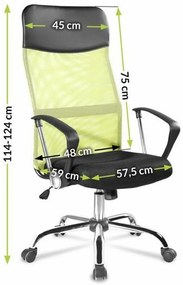 Scaun rotativ Lincoln negru-verde