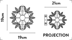 Aplica de perete LED cristal design lux elegant BELLE
