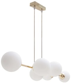 Lustră pe cablu FIRA 5xE27/60W/230V auriu