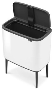 Coș de gunoi alb cu senzori de atingere din oțel 36 l Bo Touch Bin – Brabantia