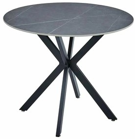 Masă de bucătărie Talia 90 cm, gri / negru