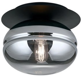 Plafoniera vintage design decorativ RICHARD negru/fumuriu