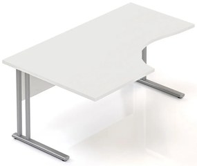 Masa ergonomica Visio 160 x 100 cm, stanga, alba