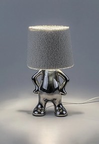 Veioza/Lampa de masa decorativa Smurfy crom/crem