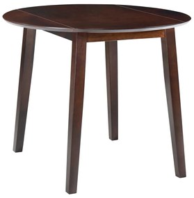 Masă de bucătărie extensibilă, rotund, mdf, maro