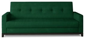 Canapea verde extensibilă/cu spațiu de depozitare cu tapițerie din catifea 216 cm Selene – ELTAP